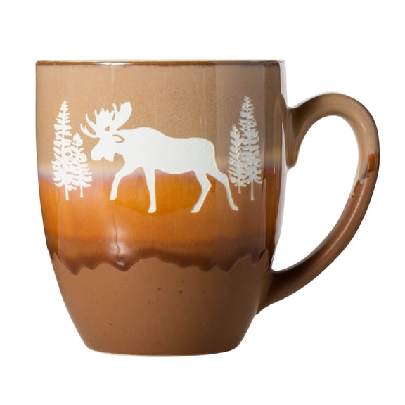Cape Shore Freeport Etched Stoneware 18oz Mug, Multiple Styles Available Moose