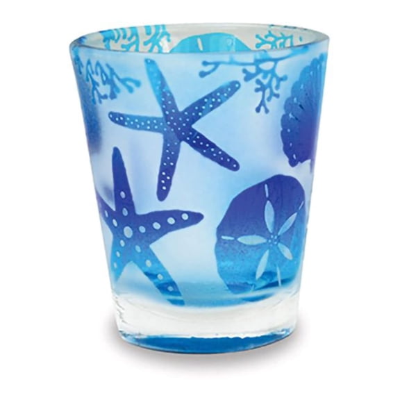 Cape Shore Frosted Shot Glass - Beach Batik Shells Ideal for Coffee Espresso, Tea, Parties, Housewarming