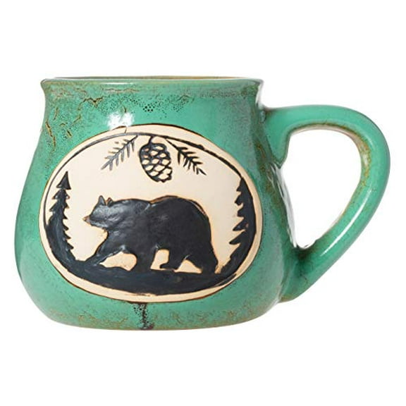 Cape Shore Handcrafted Bean Pot Stoneware 16oz Mug, Multiple Styles Available (Bear)