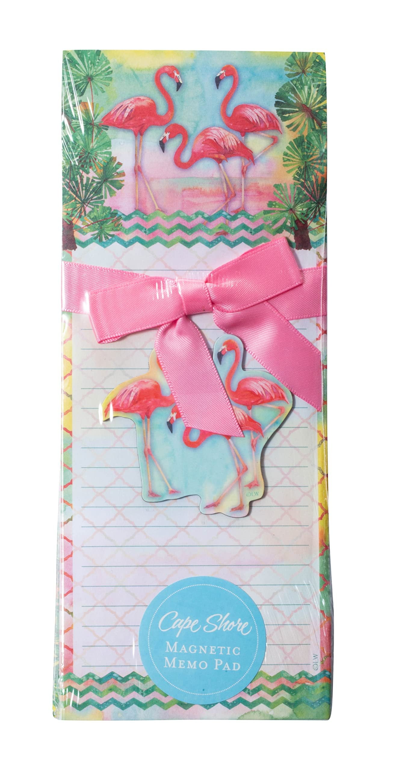 Cape Shore Majestic Watercolor Flamingos Magnetic Memo Stationary Writing Pad Gift Set