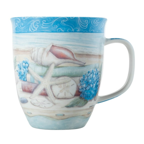 Cape Shore Ocean 15oz Harbor Mug with Full Wrap Design and Decorated Handle, Multiple Styles Available Sea Stories