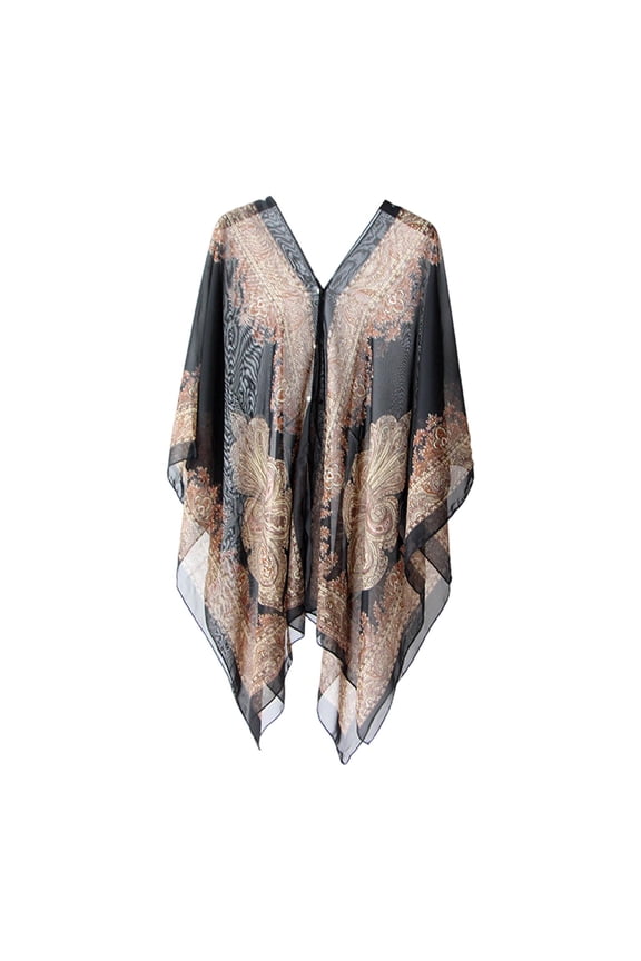 Cape Soft Sun Protection Women Chiffon Shawl Wrap for Evening Wedding