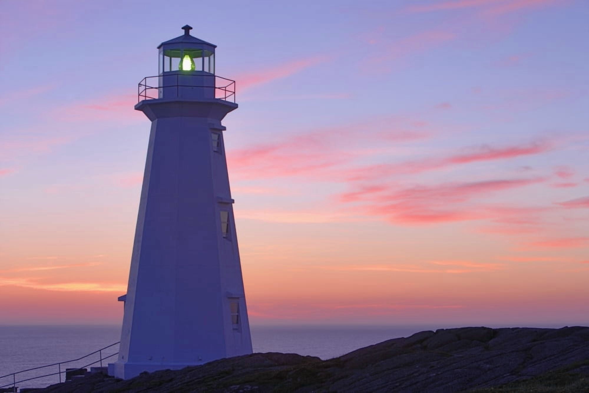 Cape Spear Lighthouse At Dawn Cape Spear National Historic Site Avalon Peninsula Newfoundland Canvas Art - Yves Marcoux Design Pics (17 x 11)