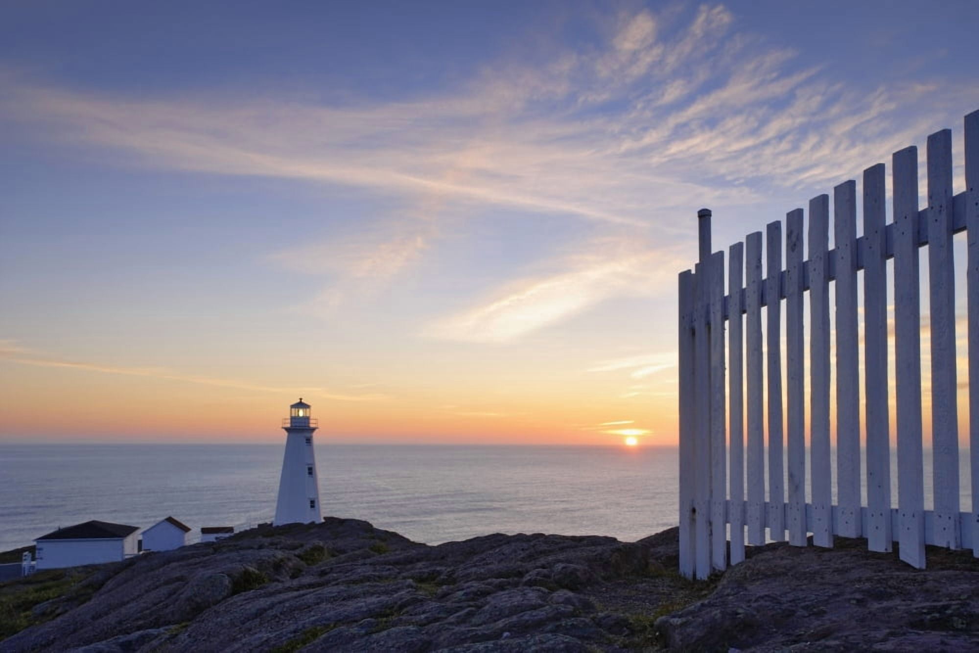 Cape Spear Lighthouse At Sunrise Cape Spear National Historic Site Avalon Peninsula Newfoundland Canvas Art - Yves Marcoux Design Pics (17 x 11)