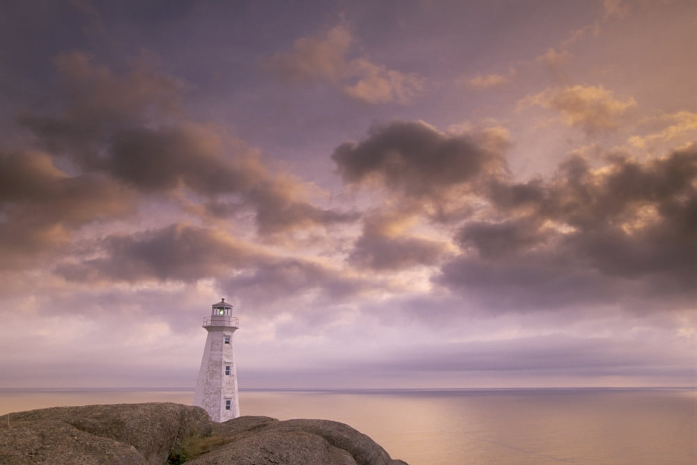Cape Spear Lighthouse Avalon Peninsula Newfoundland Canvas Art - Ron Watts Design Pics (17 x 11)