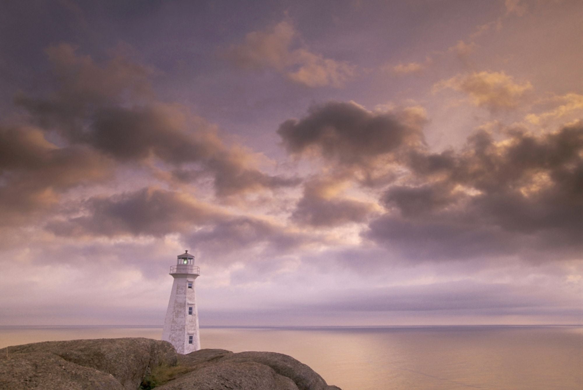 Cape Spear Lighthouse Avalon Peninsula Newfoundland Canvas Art - Ron Watts Design Pics (34 x 22)