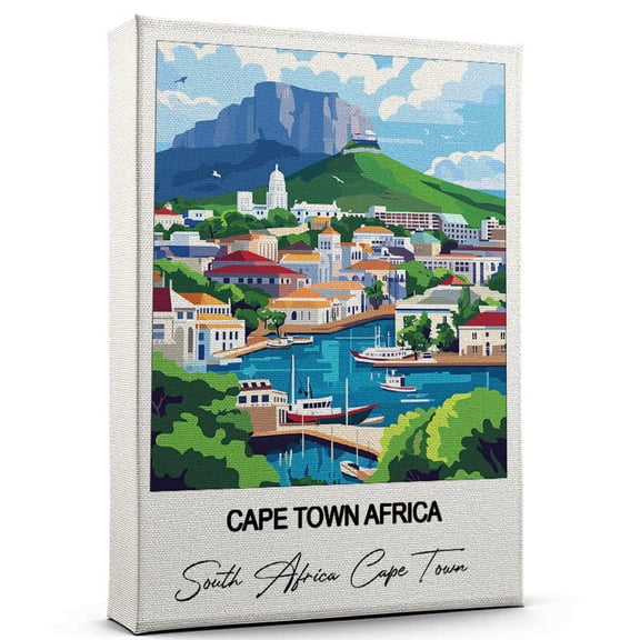 Cape Town Africa Travel Wall Decor Scenic Travel Canvas Print of South Africa Cape Town Canvas Beautiful Gift for Home, Office, or Living Space