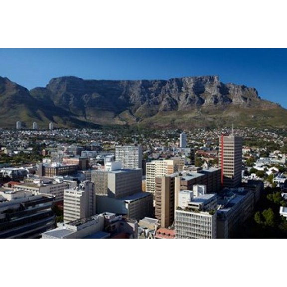 Cape Town CBD and Table Mountain, Cape Town, South Africa Poster Print by David Wall (38 x 25)