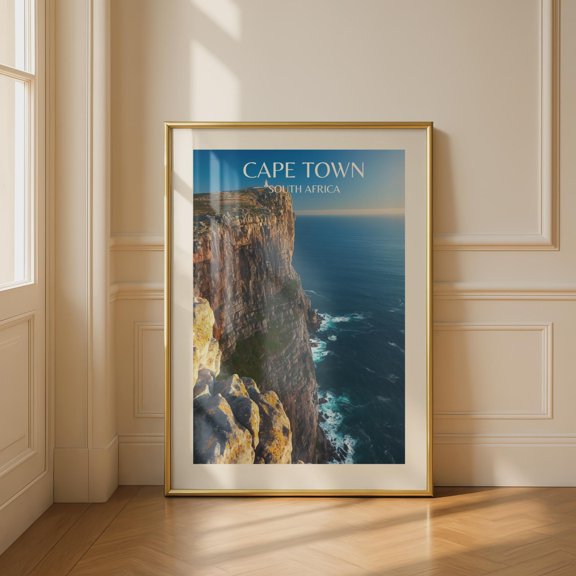 Cape Town Cliffs Oceanview South Africa Wall Art Print Home Decor Office Wall Art