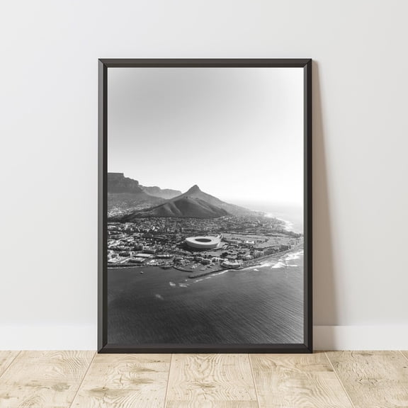 Cape Town Coastline South Africa Landscape Ocean View Cityscape Travel Poster Unframed Paper Print
