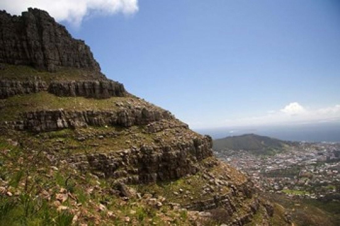 Cape Town South Africa Hiking up to Table Mountain Canvas Art - Micah Wright DanitaDelimont (17 x 11)