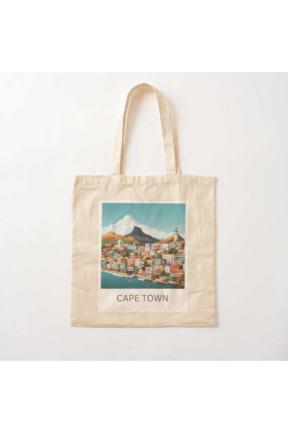 Cape Town, South Africa Variant 2 Canvas Tote Bags, Reusable Shopping Bag