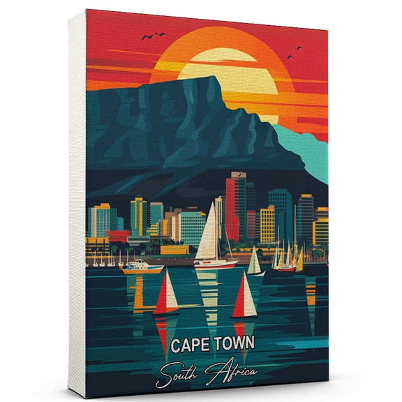 Cape Town Travel Canvas Wall Art  South Africa Canvas  A Scenic Artwork That Evokes Calmness, Wanderlust, and Connection with the World