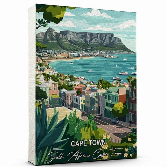 Cape Town Travel Global Destination Canvas  South Africa Cape Town Canvas  Celebrate Your Favorite Destination  A Sophisticated Touch to Any Room