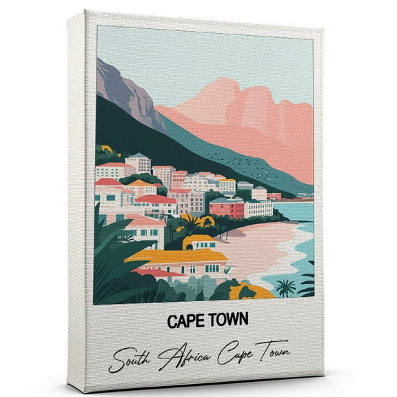 Cape Town Travel Scenic Canvas Wall Art -South Africa Cape Town Canvas Nature-Inspired Print for Bedroom, Living Room, or Office Travel Gift