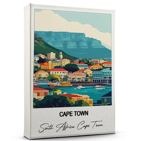 Cape Town Travel Wall Decor Scenic Travel Canvas Print of South Africa Cape Town Canvas Beautiful Gift for Home, Office, or Living Space