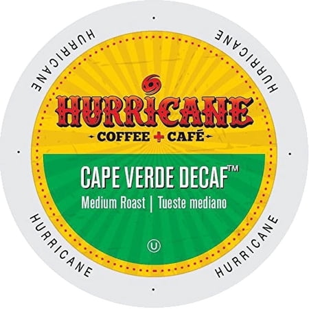 Cape Verde Decaf Medium Roast Coffee by Hurricane, 24 Count