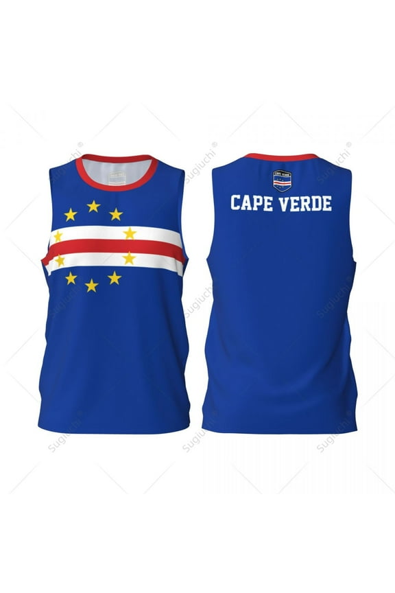 Cape Verde Flag Men Basketball Sports Jersey Running Fitness Multifunction Sleeveless tshirt Exclusive Custom Name Nunber