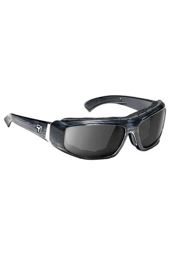 Cape Wind Blocking Padded Foam Sunglasses for Outdoors, 100% UVA + UVB Protection, Charcoal Frame/SharpView Gray Lens