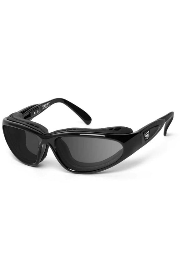 Cape Wind Blocking Padded Foam Sunglasses for Outdoors, 100% UVA + UVB Protection, Matte Black Frame/Gray Lens