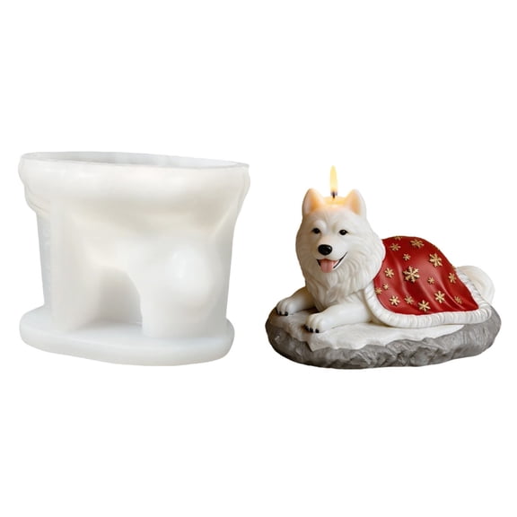 Cape Wolf Silicone Mold, 3D Animal Figure Mold for DIY Scented Candles, Plaster, Resin Crafts, Flexible and Easy to Demold, Home and Car Decor