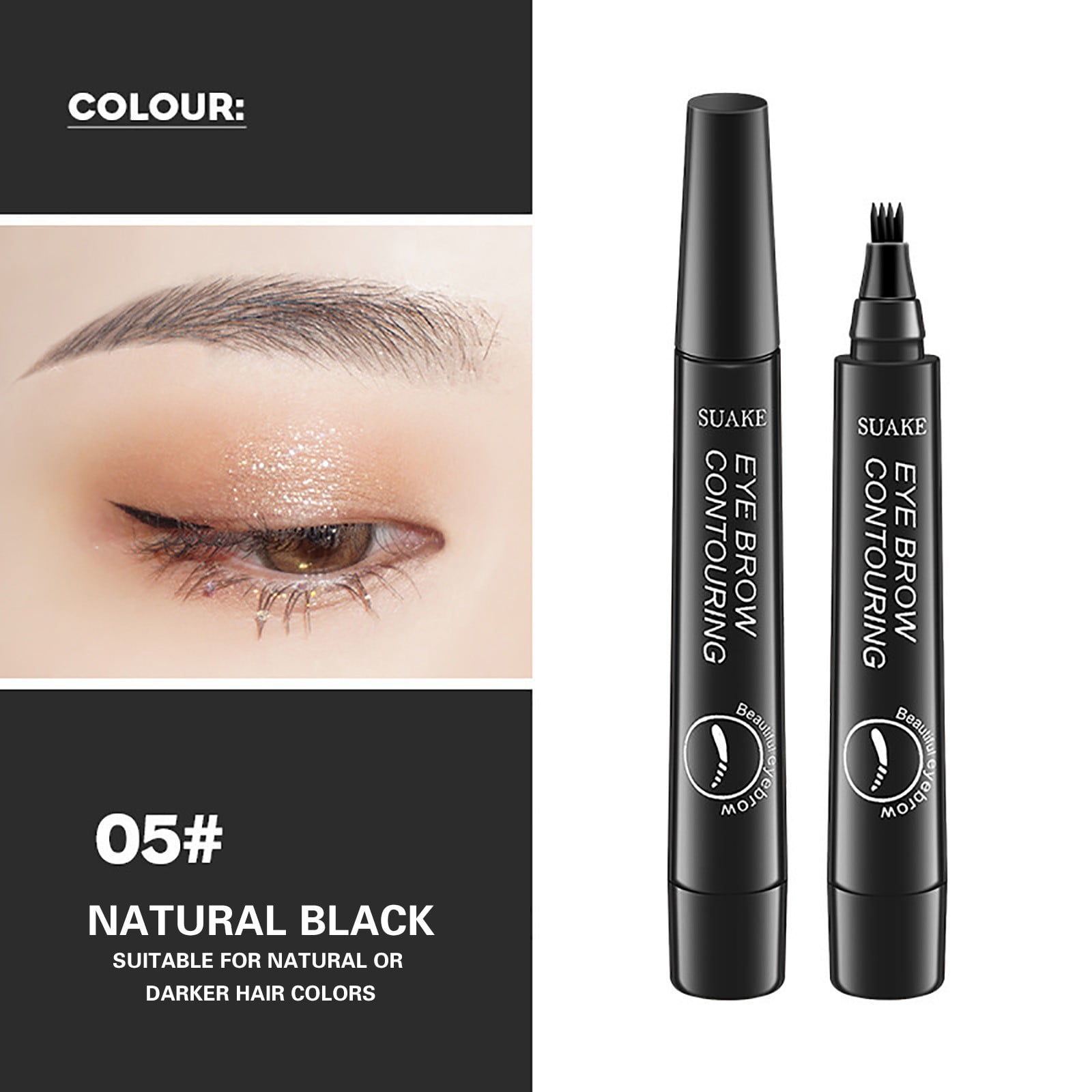 Capebale Four Pronged Water Eyebrow Pencil Is, Longlasting, and Non Smudging. It Is A Natural