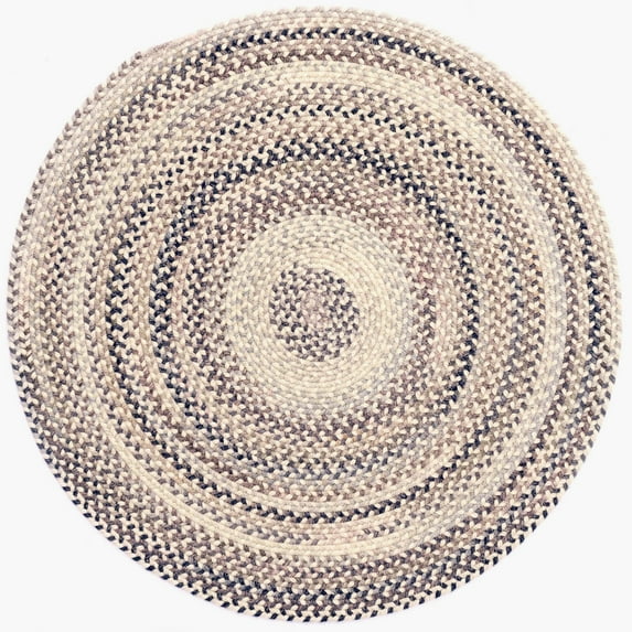 "Capel American Heritage 5' Round Braided Area Rug - Pewter Color - Traditional Indoor Rug for Living Room at Walmart"