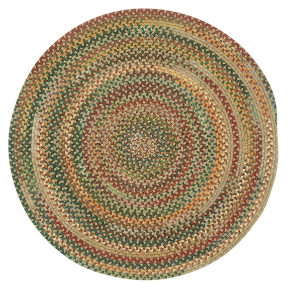 "Capel American Heritage Braided Area Rug - 3ft Round Tan Multi - Traditional Indoor Rug for Living Room at Walmart"