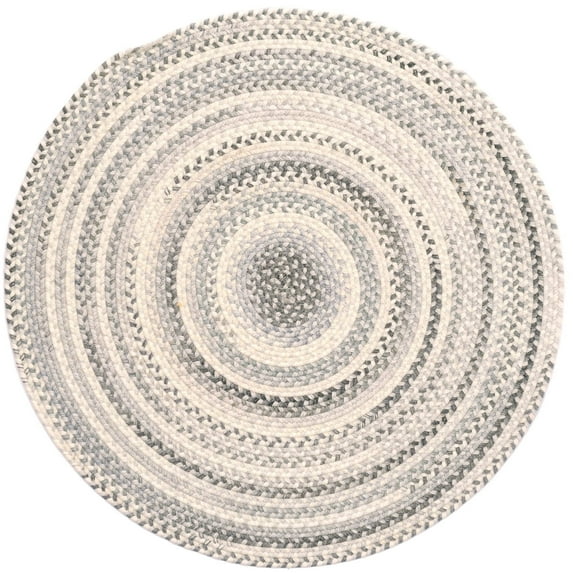 Capel American Heritage Braided Area Rug in Shadow - 36 Round Indoor Rug for Living Room