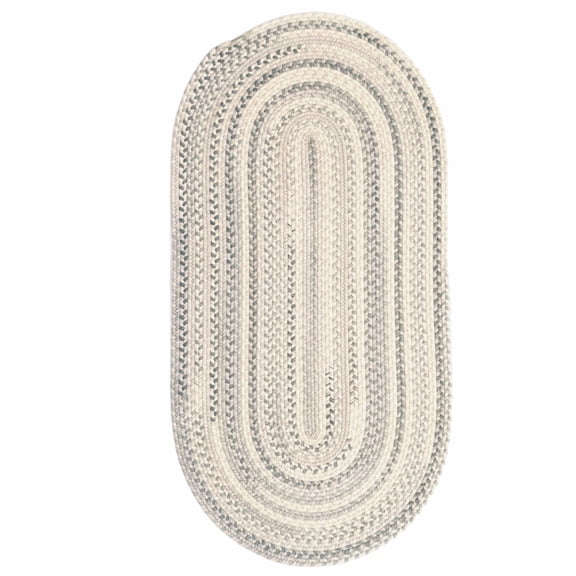 "Capel American Heritage Braided Oval Area Rug - 2' x 4' - Shadow Gray for Living Room & Indoor Decor"