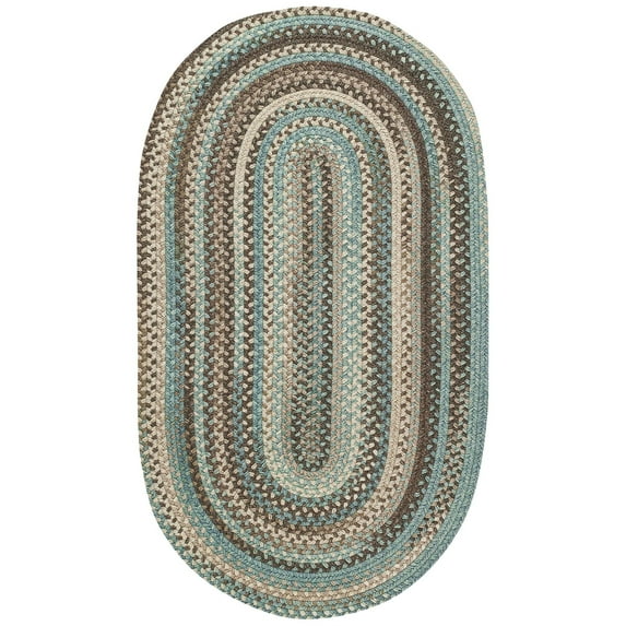 "Capel American Heritage Braided Oval Rug - 2' x 36" - in Slatewood - Area Rug for Living Room - Traditional & Casual Indoor Rug at Walmart"