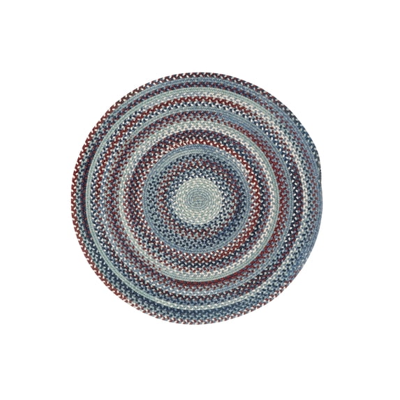 "Capel American Heritage Braided Rug 5' Round - Barn Blue Round Area Rug for Living Room" - optimized for Walmart website.
