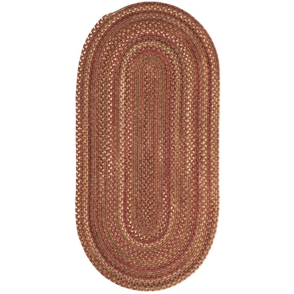 "Capel American Heritage Oval Braided Area Rug 2'x36" Spice - Traditional Indoor Rug for Living Room - Walmart Exclusive!"