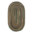thumbnail image 1 of "Capel Rugs American Heritage Braided Oval Area Rug - 36" 0" x 5' 0" Green Multi - Traditional Casual Indoor Living Room Rugs", 1 of 6