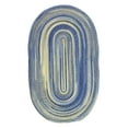 thumbnail image 1 of "Capel Rugs American Heritage Braided Oval Area Rug - 7'x9' - Blue Yellow", 1 of 6