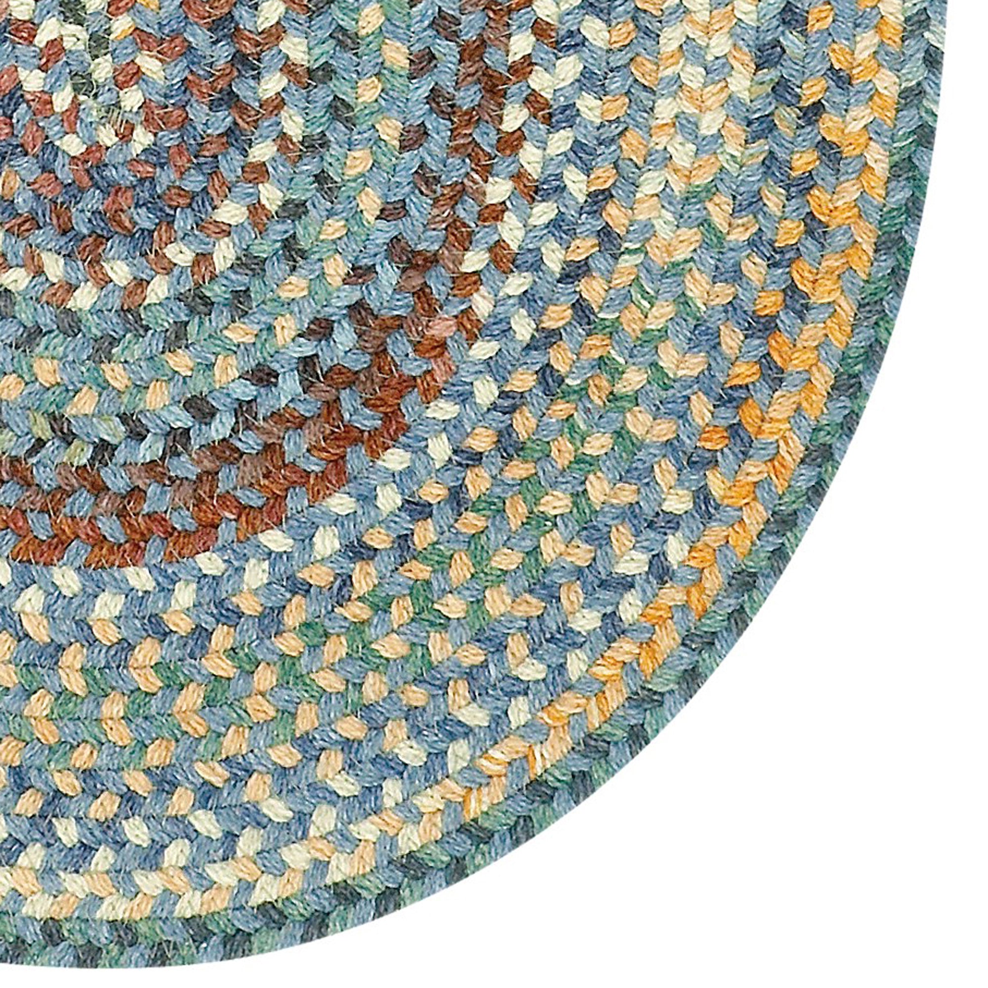 Capel Rugs American Heritage Legacy Blue 0' 24" x 0' 48" Oval Braided