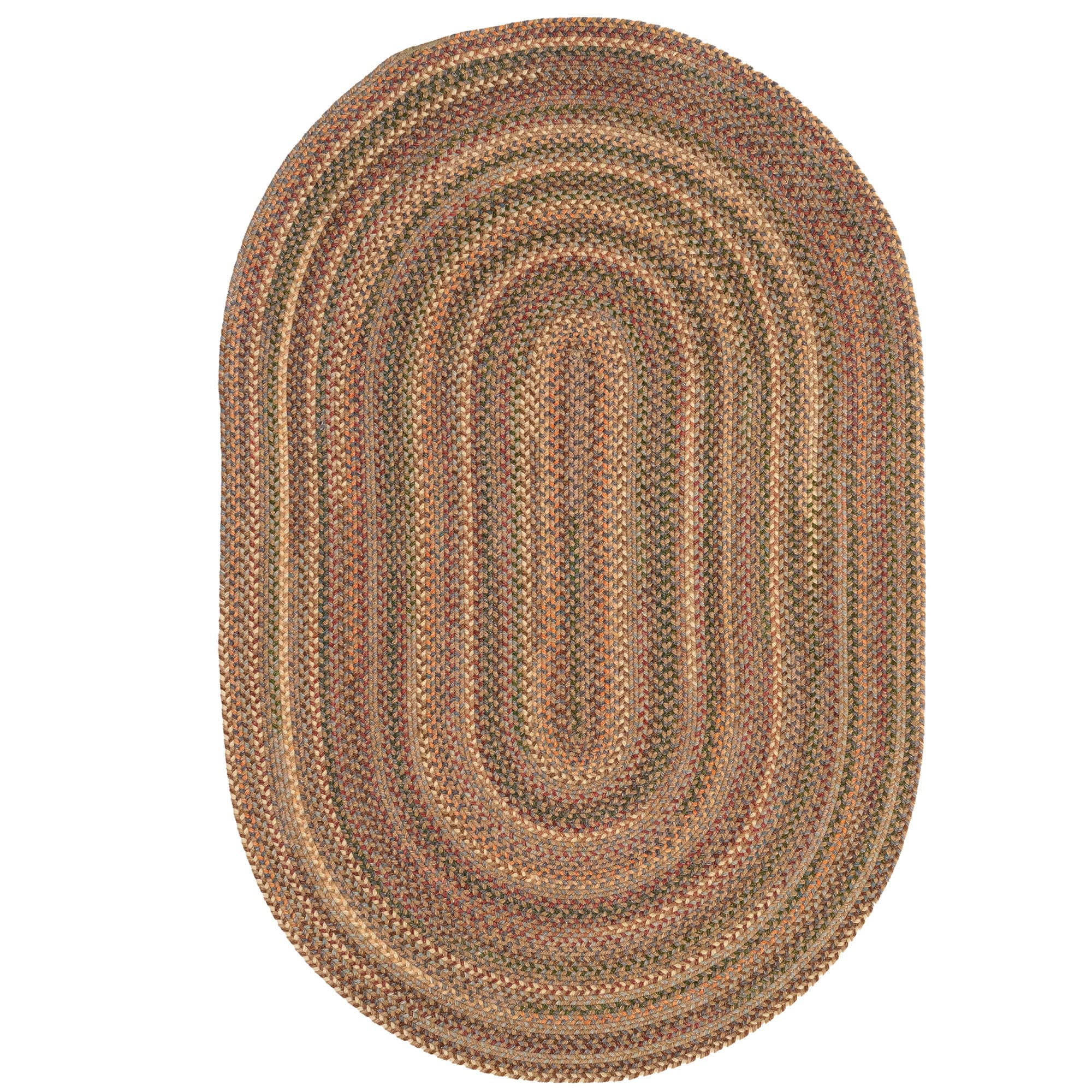 Capel Rugs American Heritage Moss Multi 5' 0" X 8' 0" Oval Braided Rug