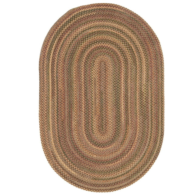 Capel Rugs American Heritage Moss Multi 5' 0" X 8' 0" Oval Braided Rug