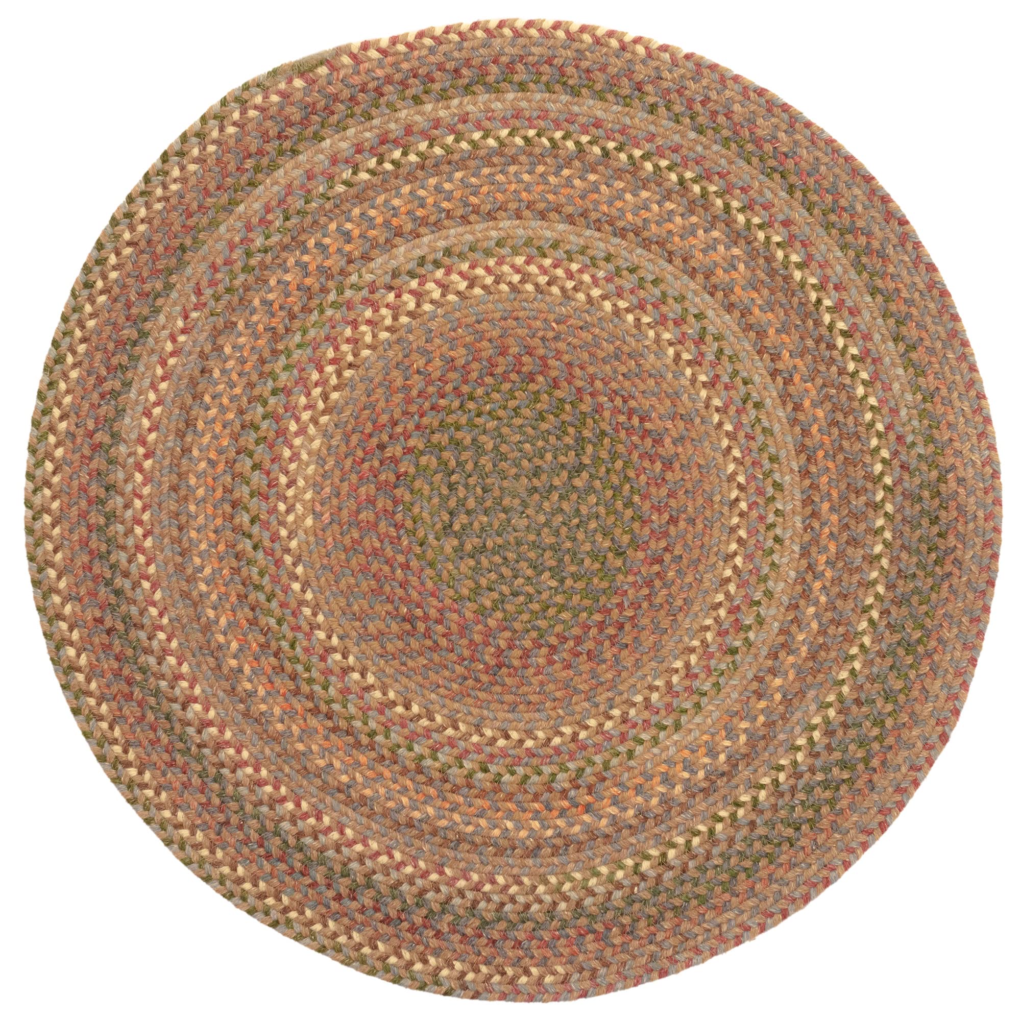Capel Rugs American Heritage Moss Multi 7' 0" Round Indoor Braided Rug