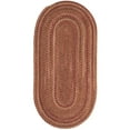 "Capel Rugs American Heritage Braided Oval Area Rug 2' x 4' Spice Color