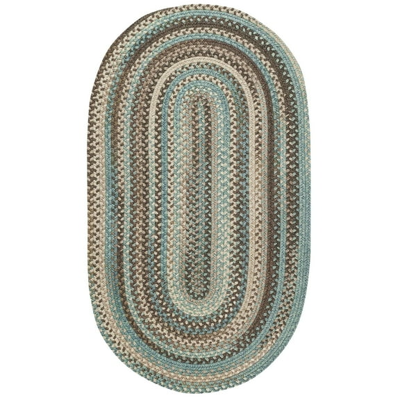 Capel Rugs American Heritage Slatewood | 4x6 Oval Braided Rug | Durable Indoor Area Rug for Bedroom & Kitchen | Stylish Farmhouse Decor