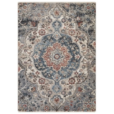Capella Gray 5 ft. x 7 ft. Medallion Area Rug