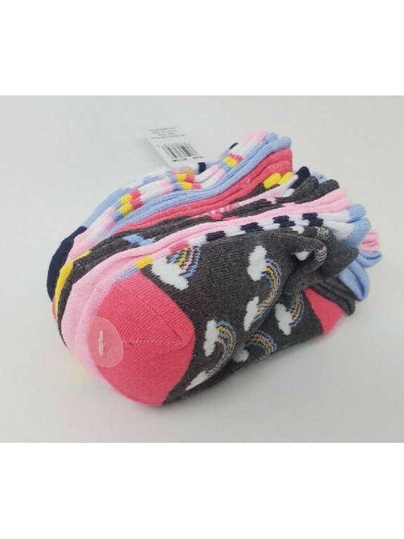 Capelli 10 Pairs No Show Girls Socks M/L