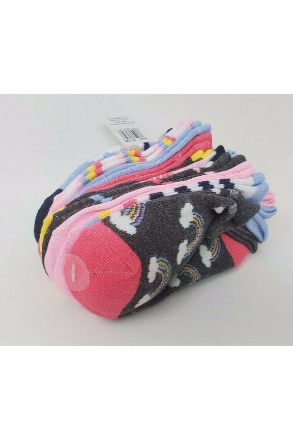 Capelli 10 Pairs No Show Girls Socks M/L