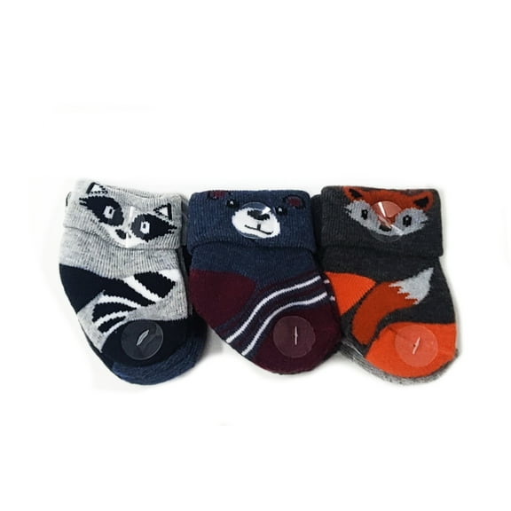 Capelli New York Boys 6 Pairs Socks, Size: 0-6 Months (Animals)