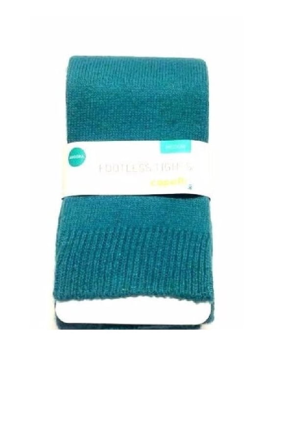 Solid Angora Blend Footless Teal Medium