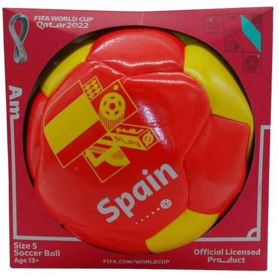 Kole Imports  Spain Color Block FIFA Soccer Ball - Size 5 - Pack of 6