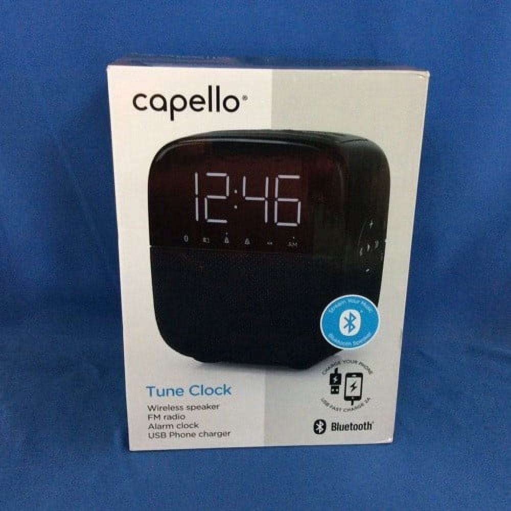 Capello CR60 Tune Clock Radio with Bluetooth Speaker Black