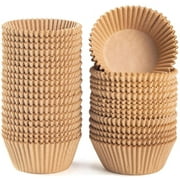 Caperci 500 Count Food-Grade Cupcake & Muffin Liners - Odorless Grease-Proof Paper Baking Cups for Baking Cakes, Pastries & Nuts​(Natural)