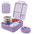 Caperci Kids Bento Lunch Box with Insulated Thermos and handle